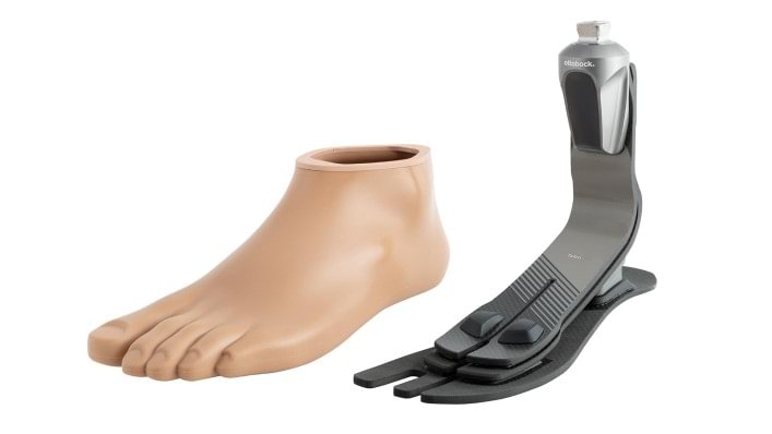 Product picture of a prosthetic SACH foot.